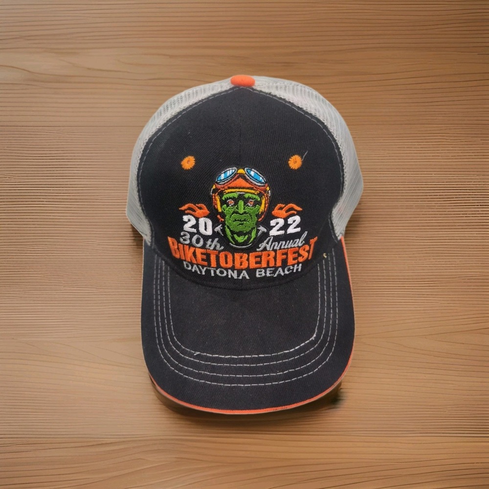 Official 2022 Biketoberfest 30th Annual Daytona Beach Trucker Hat Cap -...
